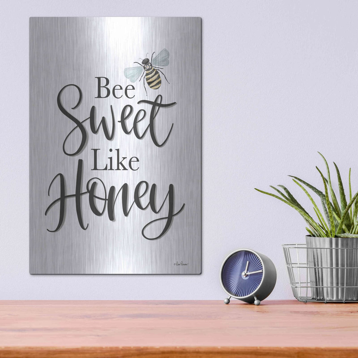 'Bee Sweet Like Honey' by Lisa Larson – Metal Wall Art, 12x16 room view
