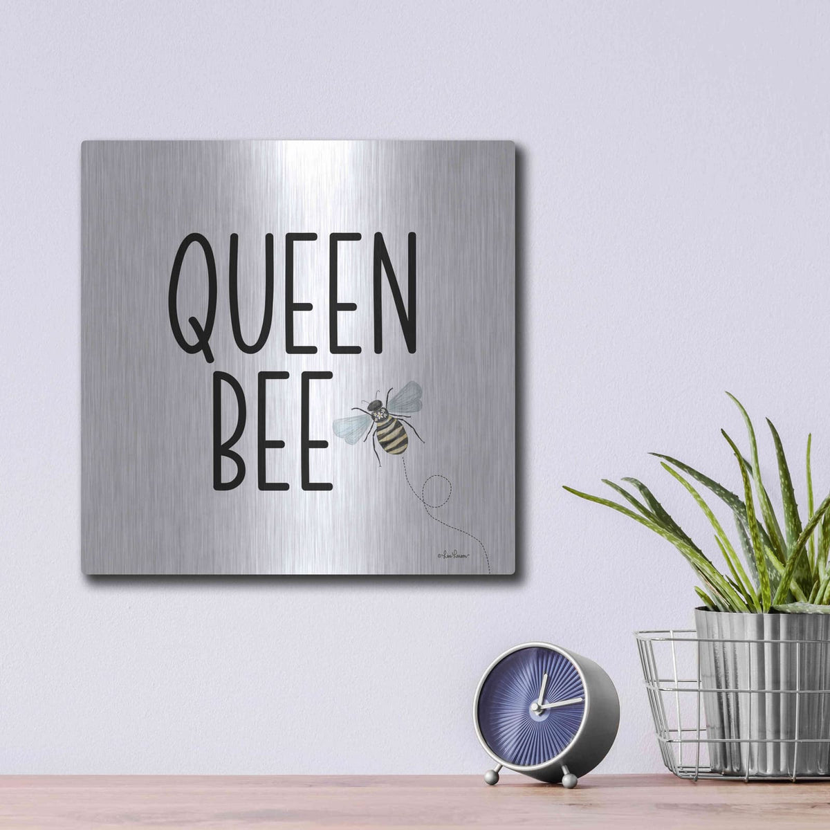 'Queen Bee I' by Lisa Larson – Metal Wall Art, 12x12 room view