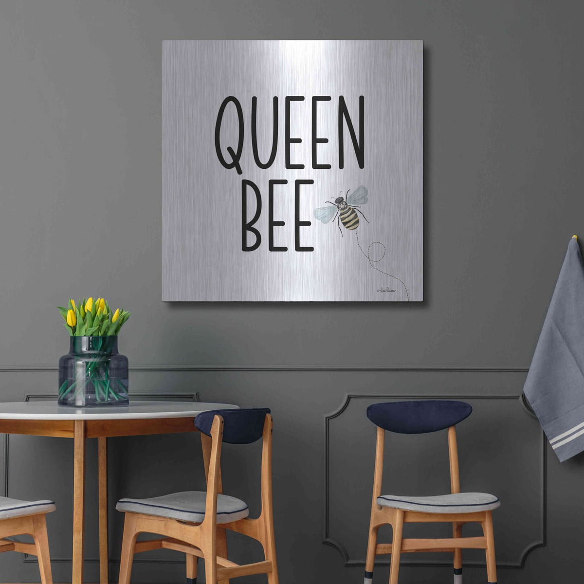 'Queen Bee I' by Lisa Larson – Metal Wall Art, 36x36 room view