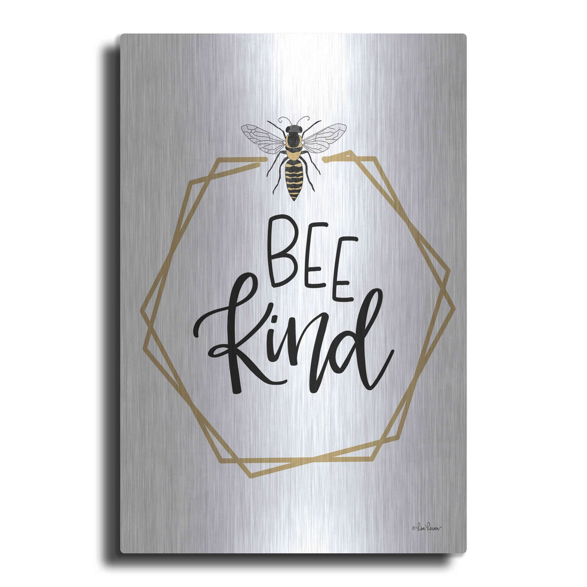 'Geo Bee Kind' by Lisa Larson – Metal Wall Art