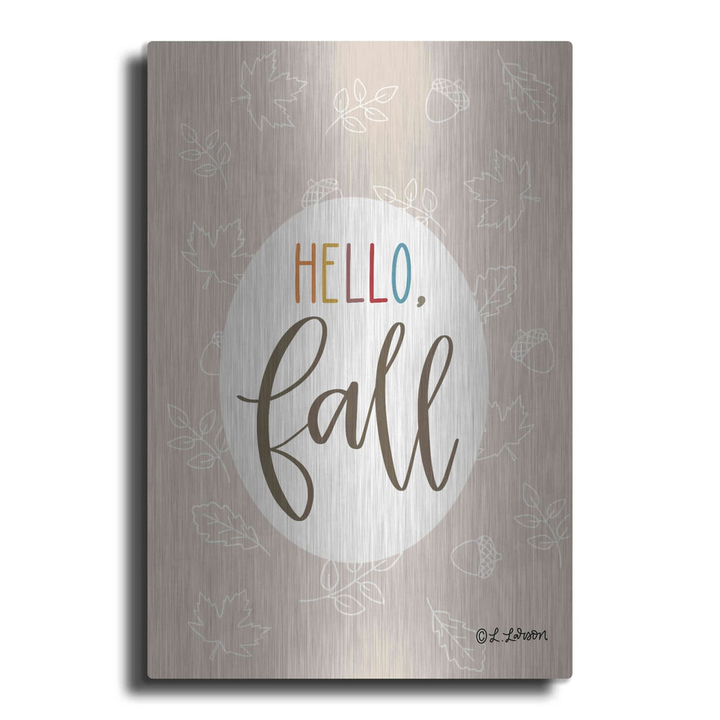 'Hello Fall' by Lisa Larson – Metal Wall Art