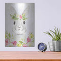 'Spring Bunny' by Lettered & Lined – Metal Wall Art, 12x16 room view
