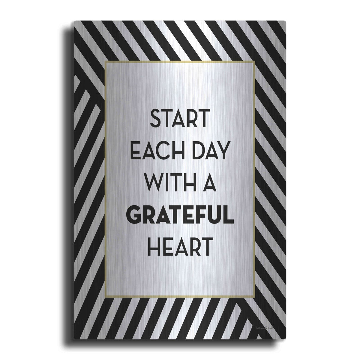 'Start Each Day' by Lettered & Lined – Metal Wall Art