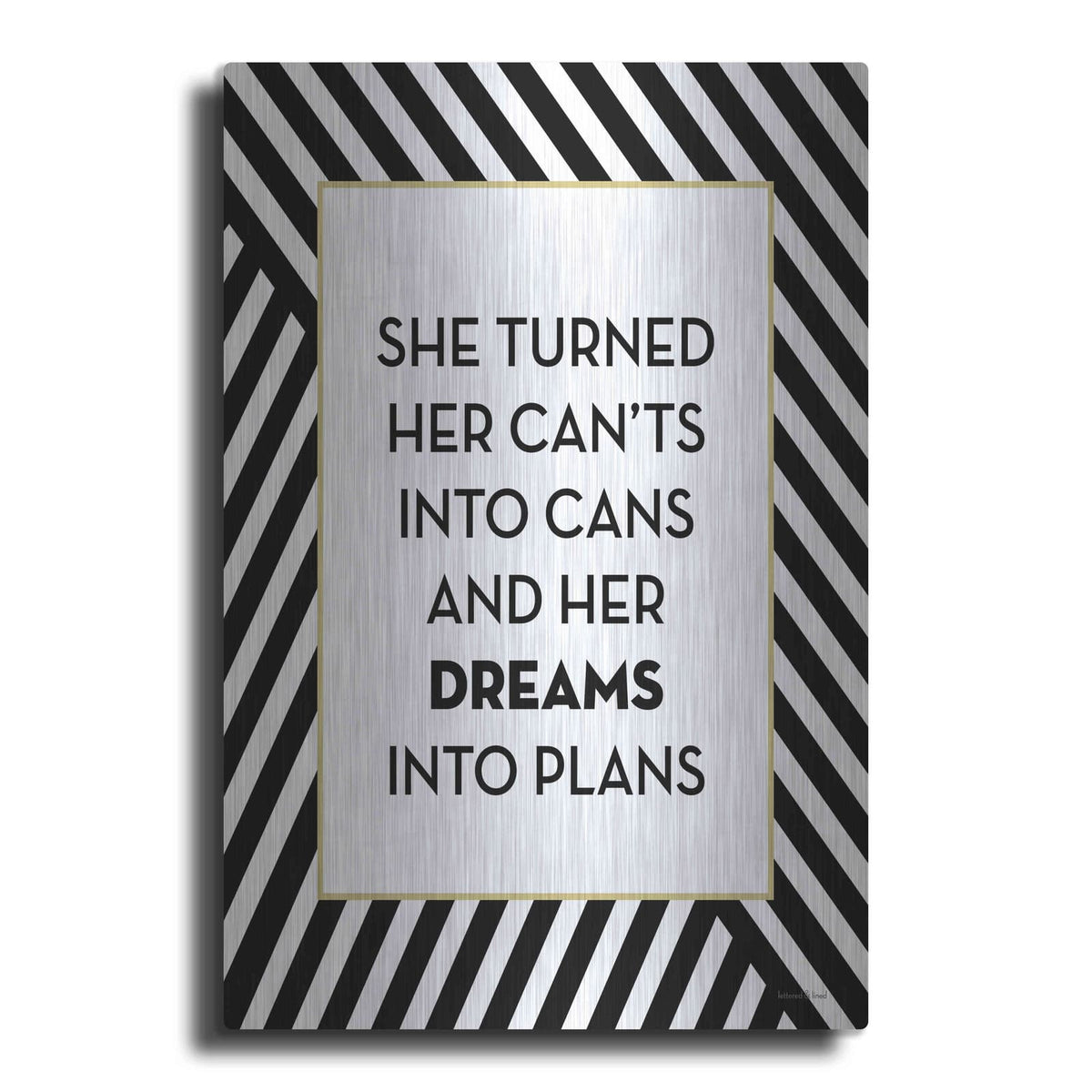 'Dreams' by Lettered & Lined – Metal Wall Art
