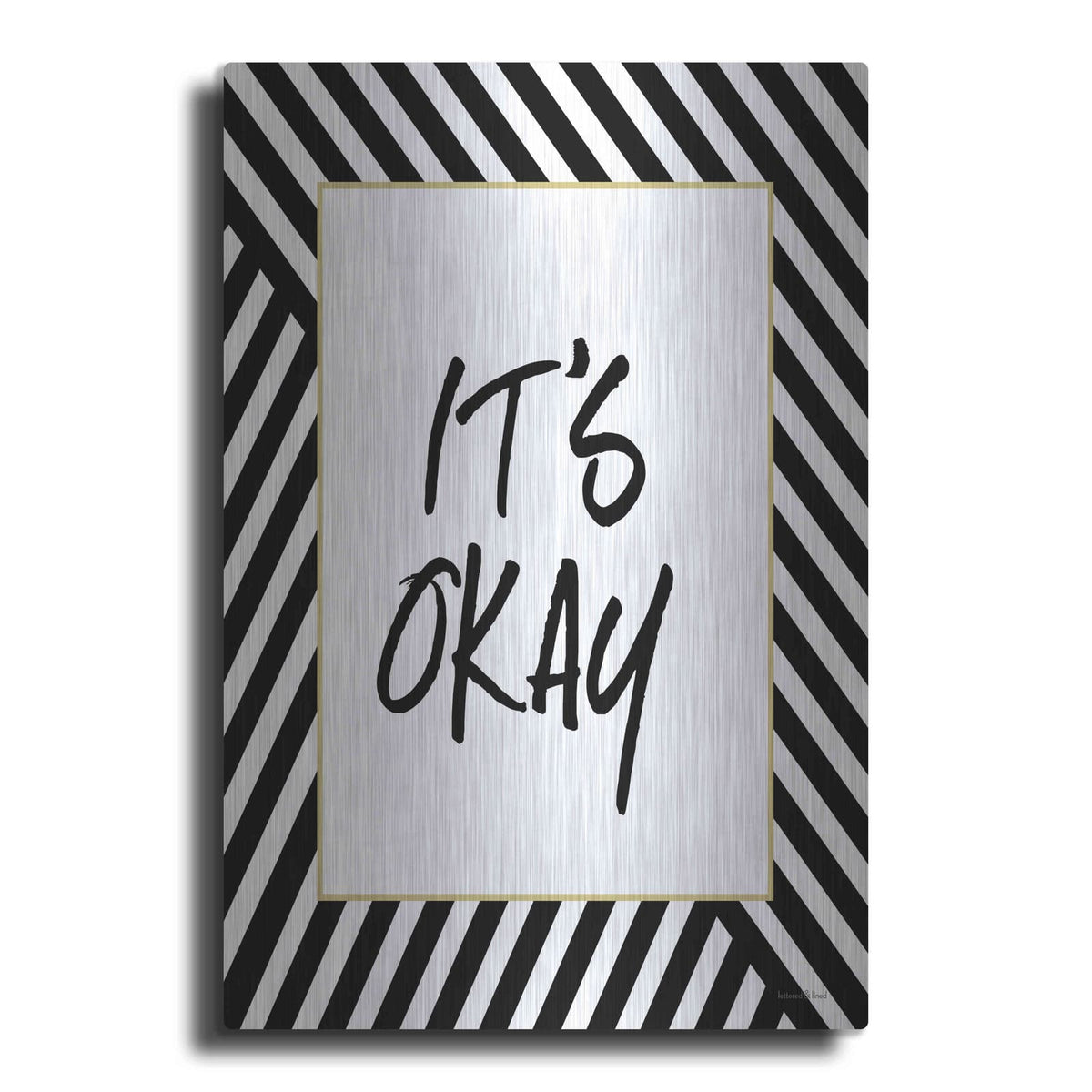 'It'S Okay' by Lettered & Lined – Metal Wall Art