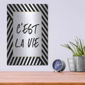 'C'Est La Vie' by Lettered & Lined – Metal Wall Art, 12x16 room view