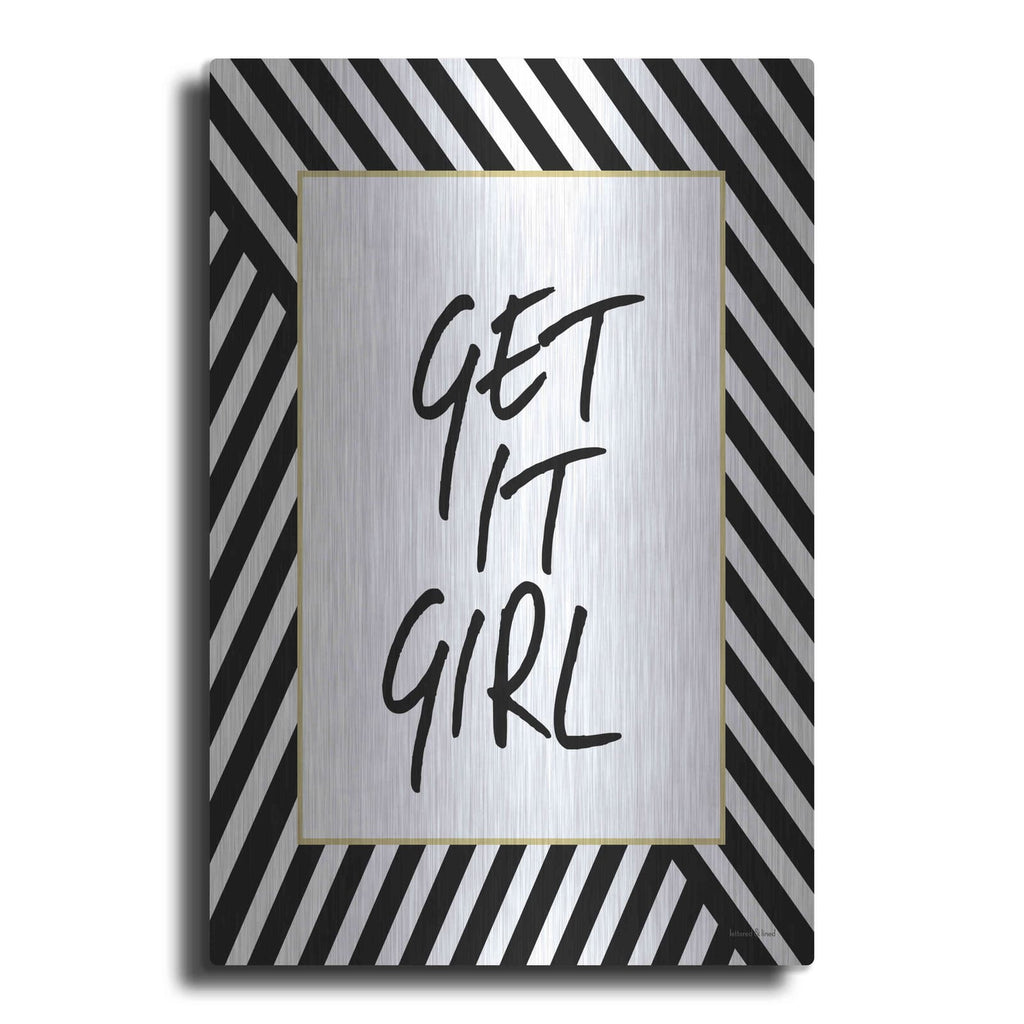 'Get It Girl' by Lettered & Lined – Metal Wall Art