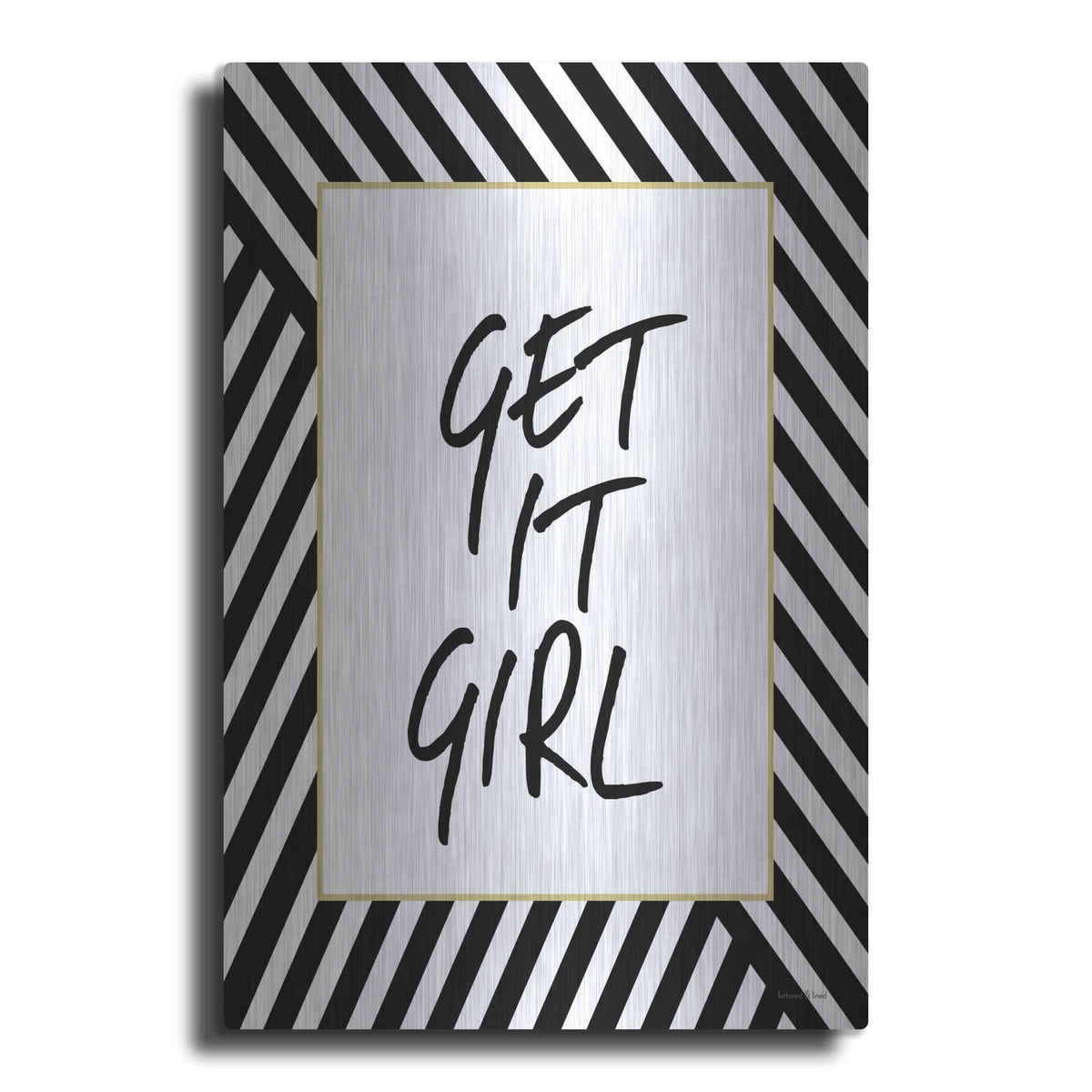 'Get It Girl' by Lettered & Lined – Metal Wall Art
