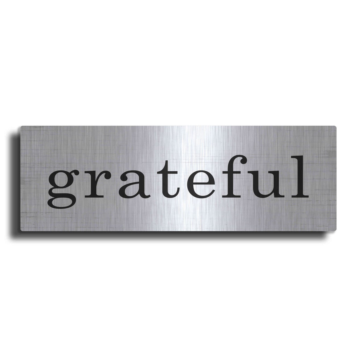 'Grateful' by Lettered & Lined – Metal Wall Art