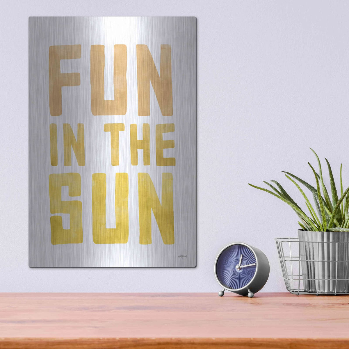 'Fun In The Sun II' by Lettered & Lined – Metal Wall Art, 12x16 room view