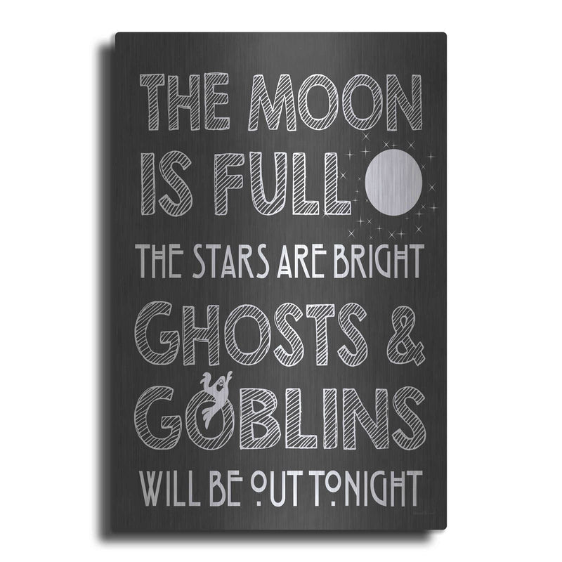'The Moon Is Full II' by Lettered & Lined – Metal Wall Art