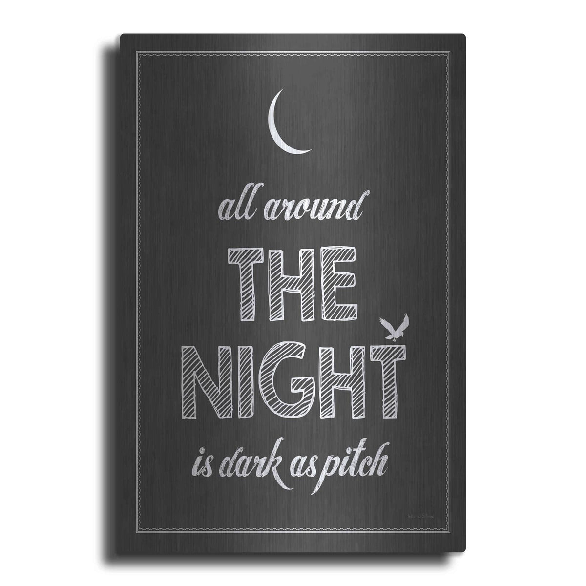 'All Around The Night I' by Lettered & Lined – Metal Wall Art
