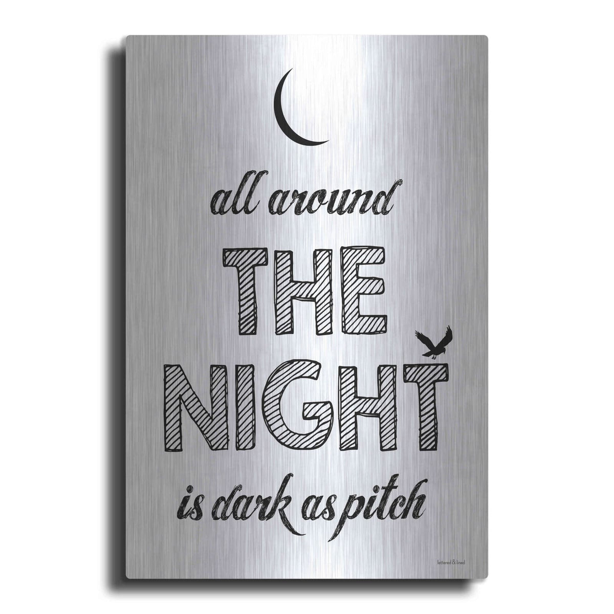 'All Around The Night II' by Lettered & Lined – Metal Wall Art
