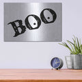 'Boo' by Lettered & Lined – Metal Wall Art, 16x12 room view
