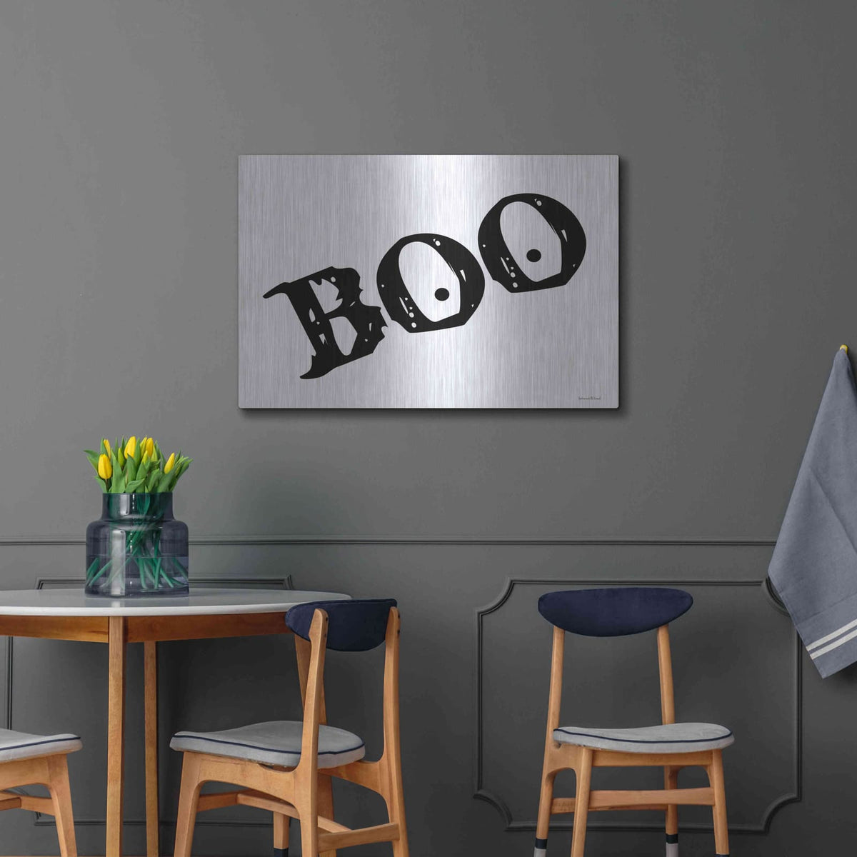'Boo' by Lettered & Lined – Metal Wall Art, 36x24 room view