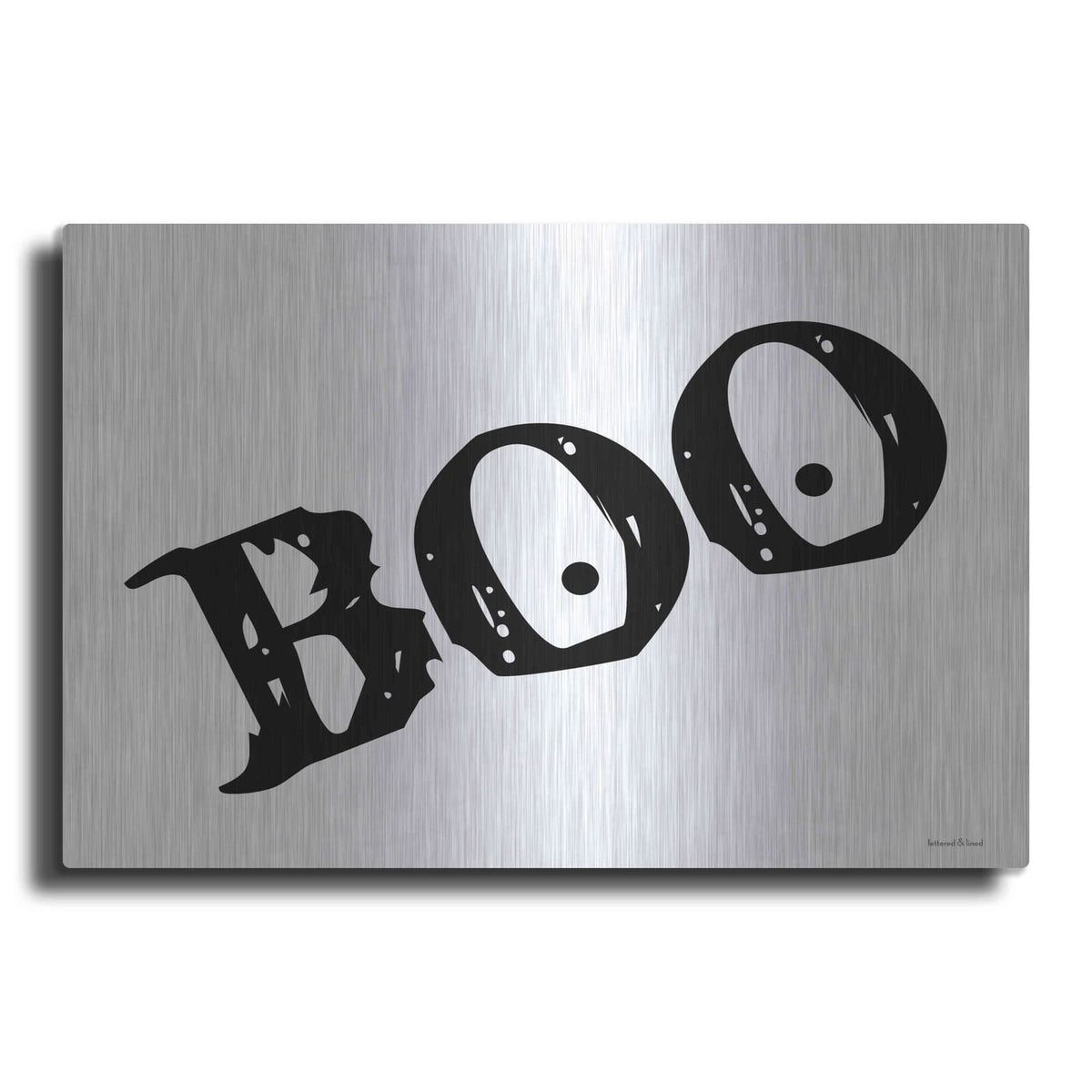 'Boo' by Lettered & Lined – Metal Wall Art