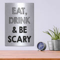 'Be Scary I' by Lettered & Lined – Metal Wall Art, 12x16 room view