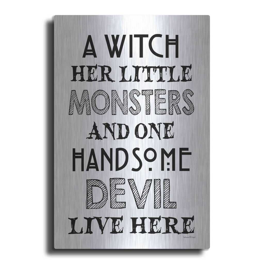 'A Witch' by Lettered & Lined – Metal Wall Art