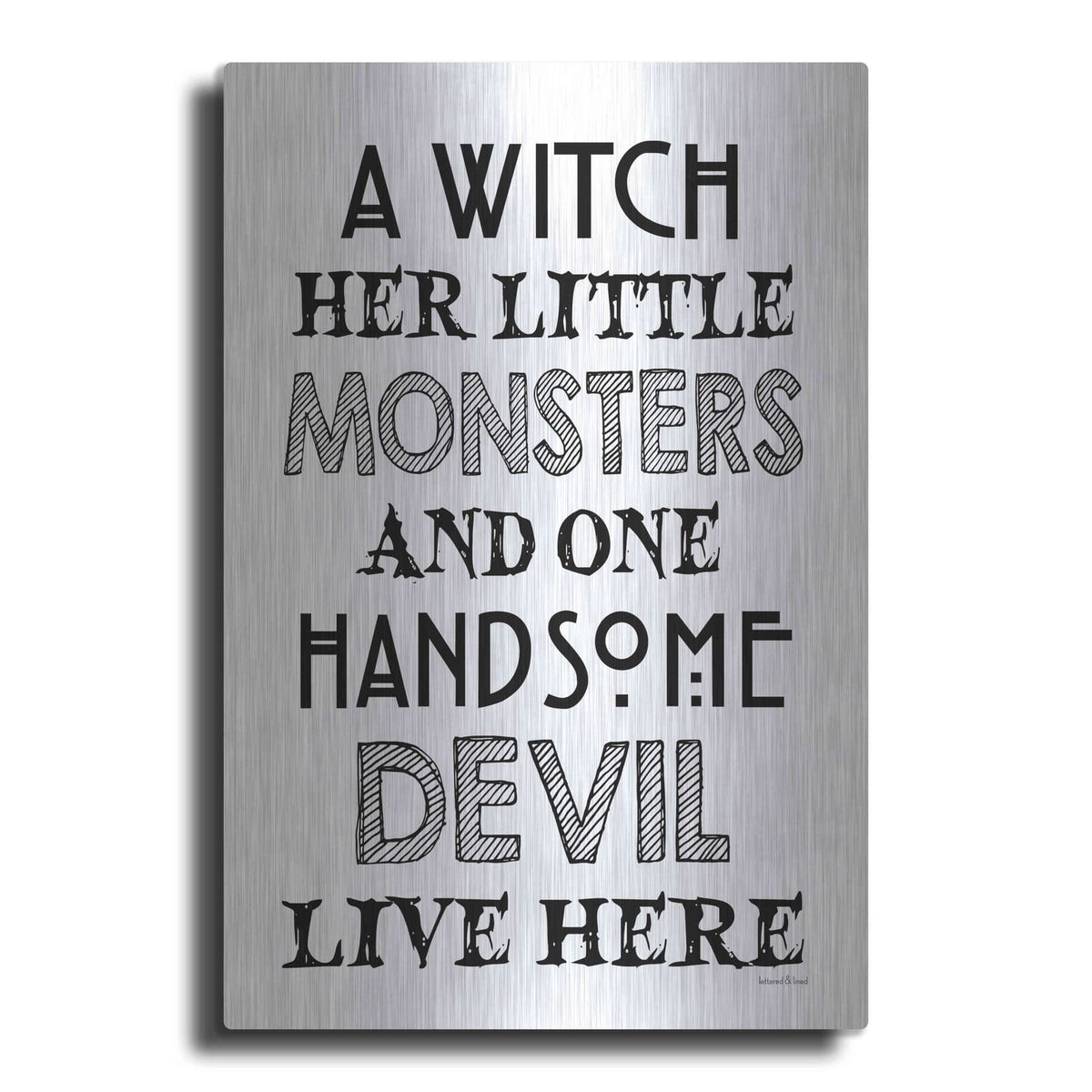 'A Witch' by Lettered & Lined – Metal Wall Art