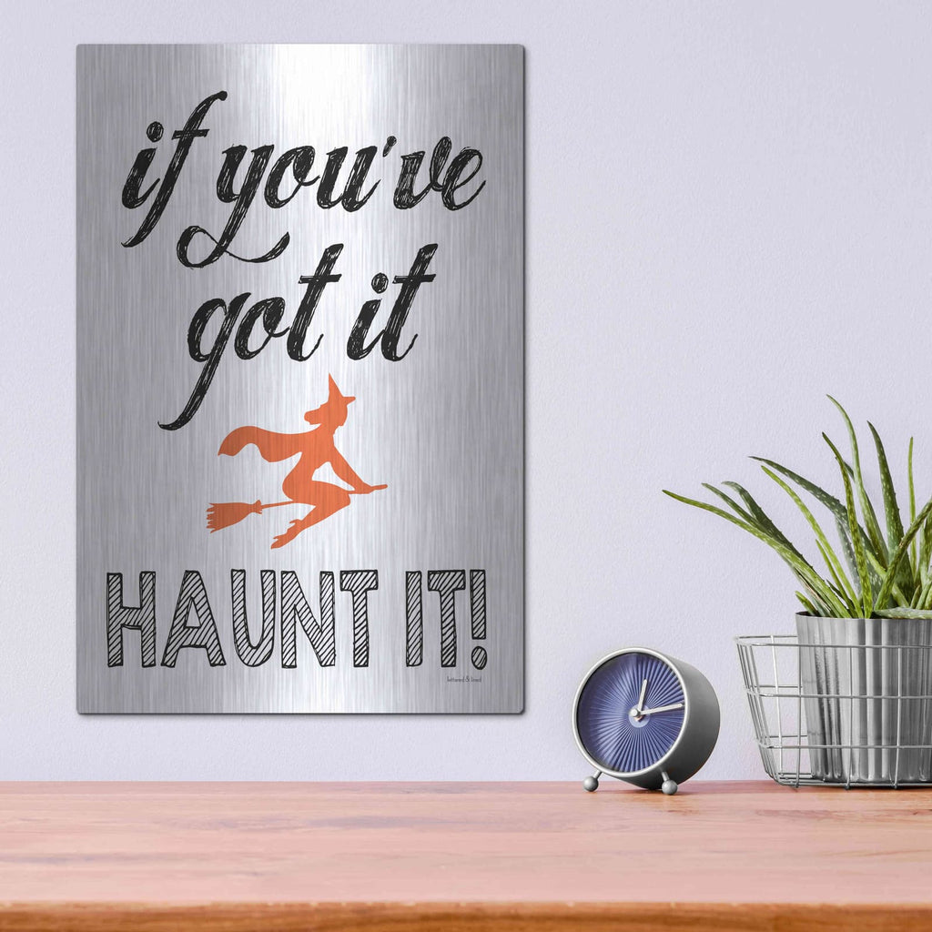 'Haunt It' by Lettered & Lined – Metal Wall Art, 12x16 room view