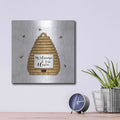 'Welcome to Our Hive' by Linda Spivey – Metal Wall Art, 12x12 room view