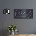 'Family Is…' by Lux + Me – Metal Wall Art, 24x12 room view