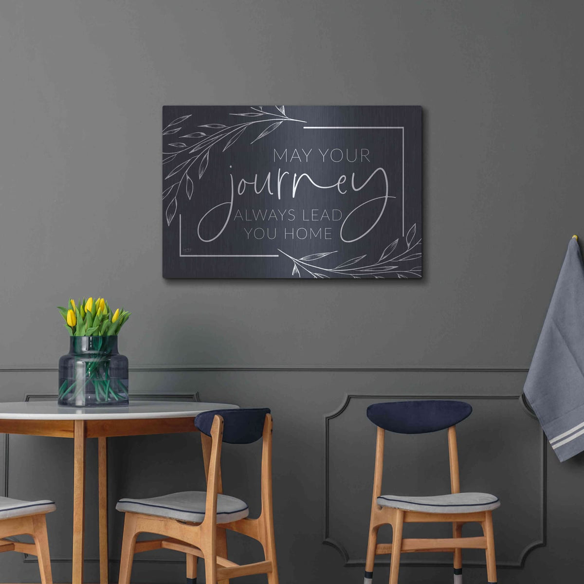 'May Your Journey Lead Home' by Lux + Me – Metal Wall Art, 36x24 room view