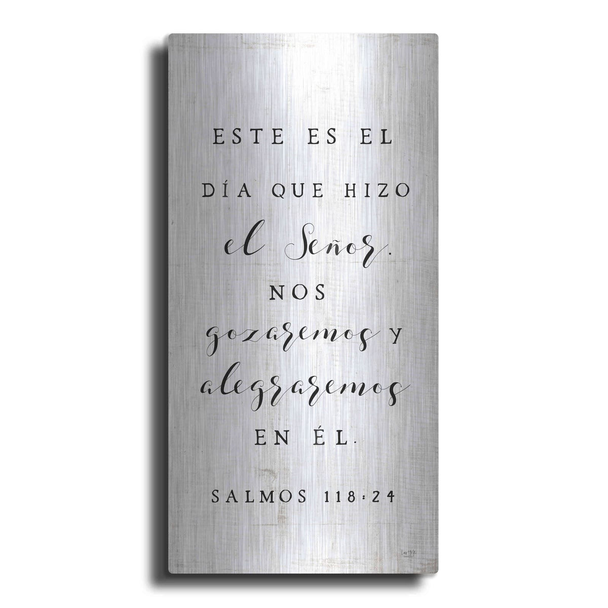 'Psalm 118.24 Spanish' by Lux + Me – Metal Wall Art