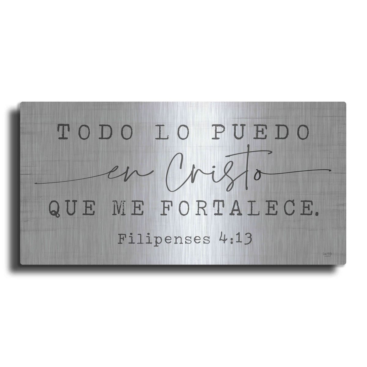 'Philippians 4.13 Spanish' by Lux + Me – Metal Wall Art