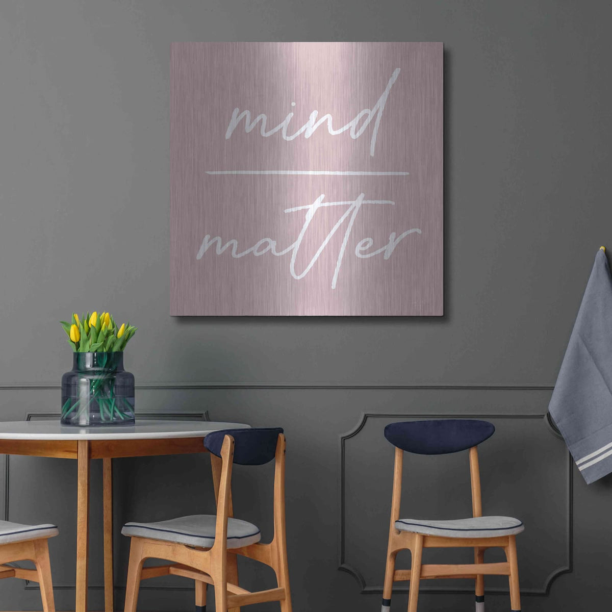 'Mind Over Matter' by Lux + Me – Metal Wall Art, 36x36 room view