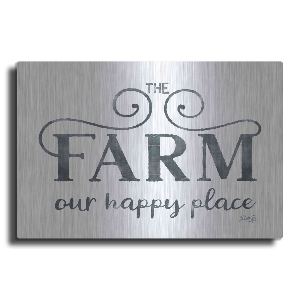 'The Farm - Our Happy Place' by Marla Rae – Metal Wall Art