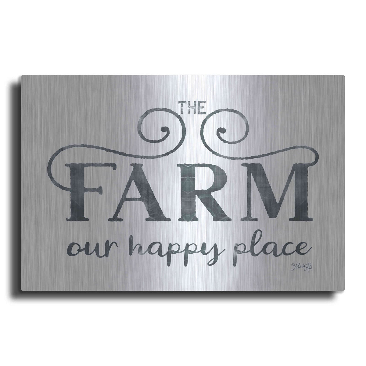 'The Farm - Our Happy Place' by Marla Rae – Metal Wall Art