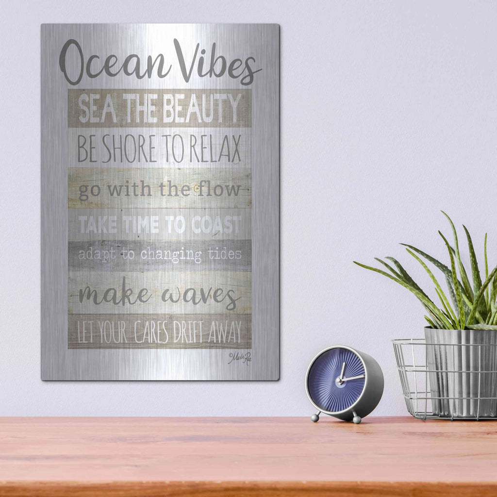 'Ocean Vibes' by Marla Rae – Metal Wall Art, 12x16 room view