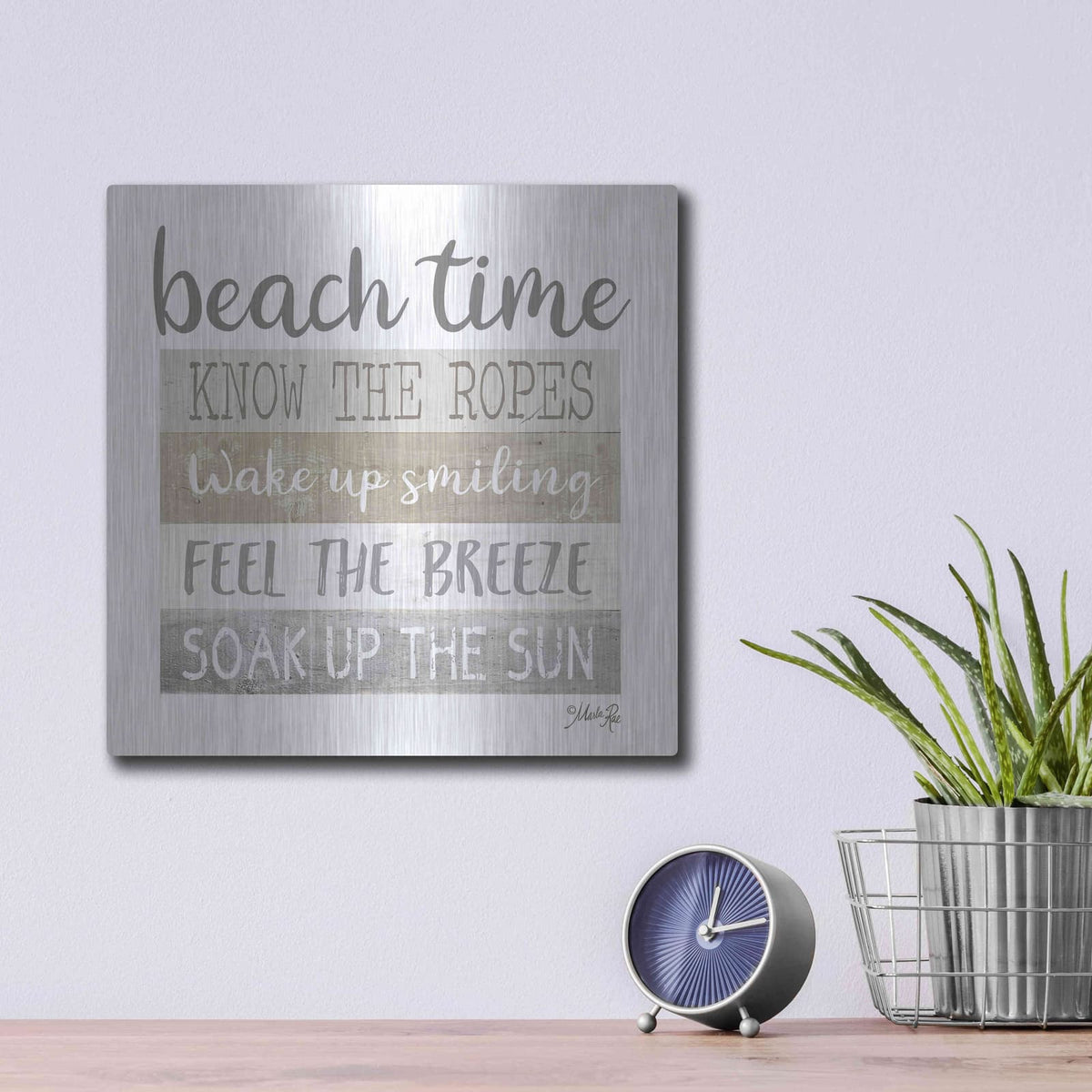 'Beach Time' by Marla Rae – Metal Wall Art, 12x12 room view