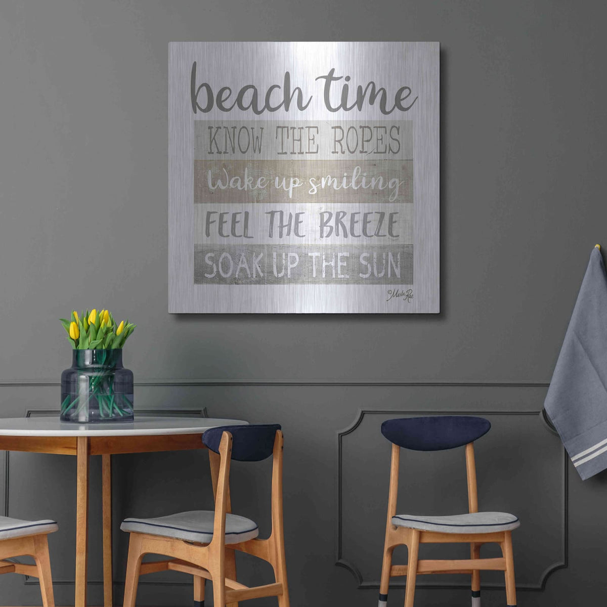 'Beach Time' by Marla Rae – Metal Wall Art, 36x36 room view