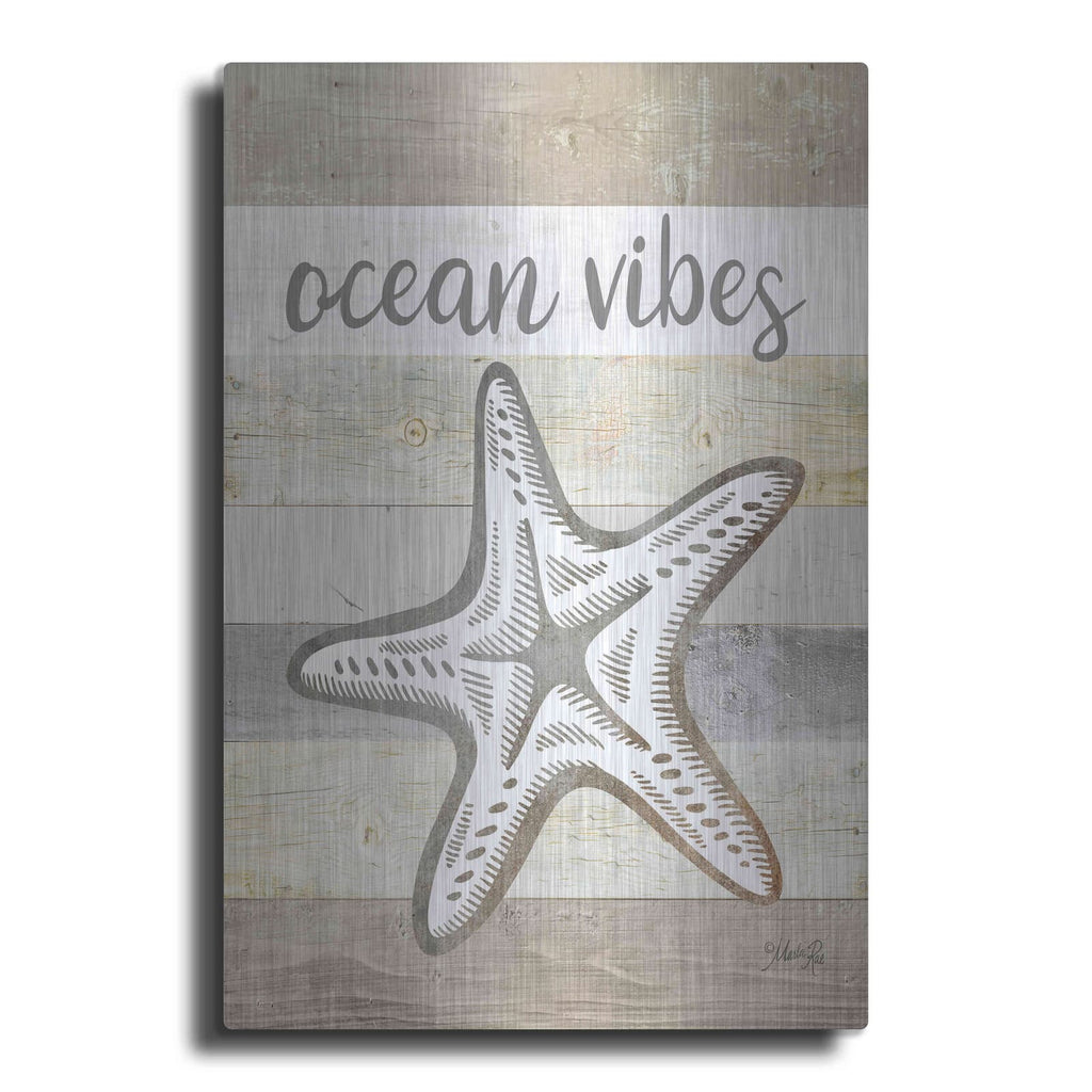 'Ocean Vibes Starfish' by Marla Rae – Metal Wall Art