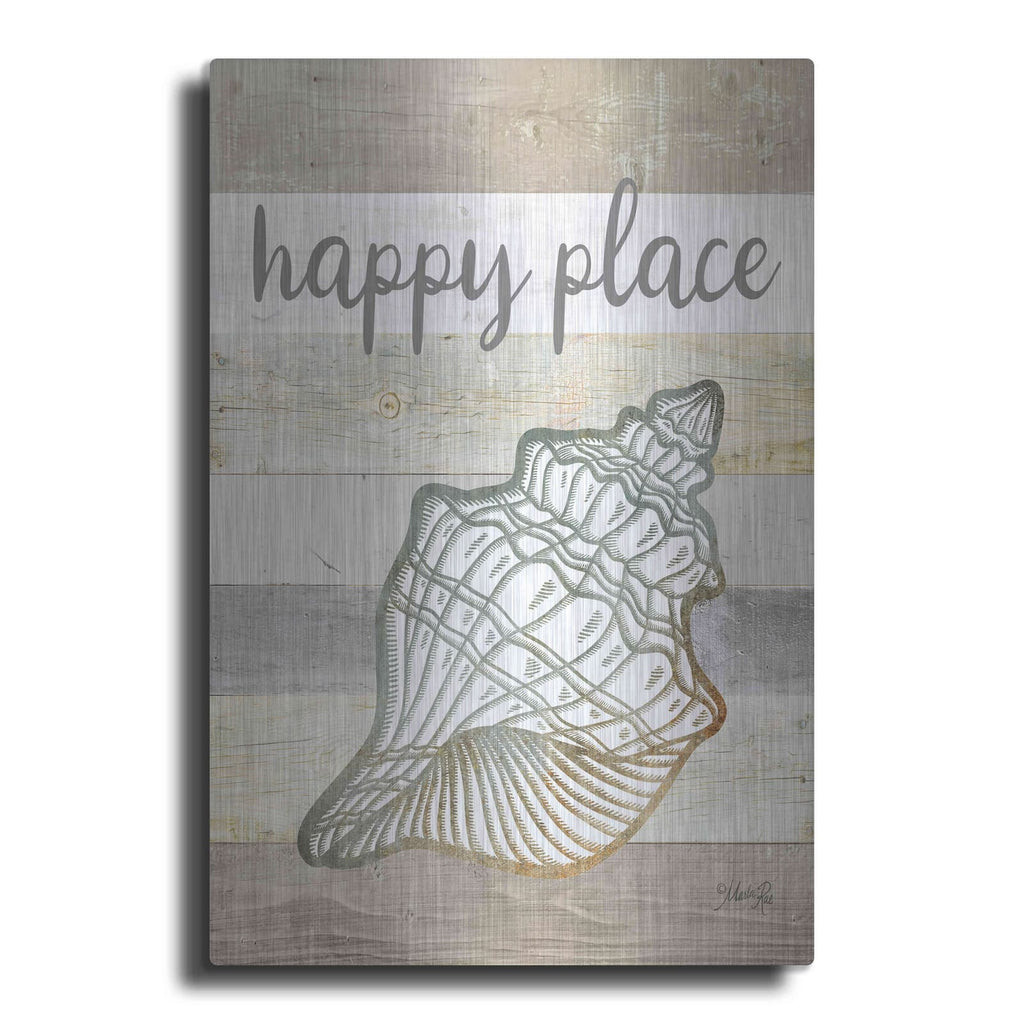 'Happy Place Shell' by Marla Rae – Metal Wall Art