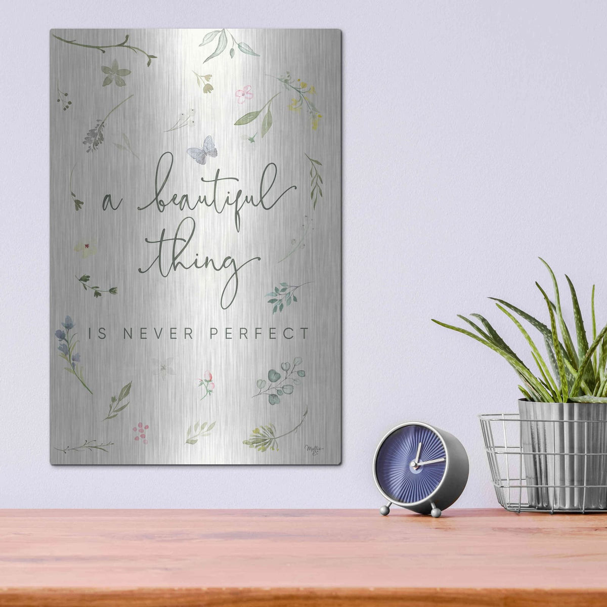 'A Beautiful Thing' by Mollie B Art – Metal Wall Art, 12x16 room view