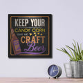 'Keep Your Candy Corn' by Mollie B Art – Metal Wall Art, 12x12 room view