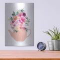 'Floral Teapot' by Rachel Nieman – Metal Wall Art, 12x16 room view