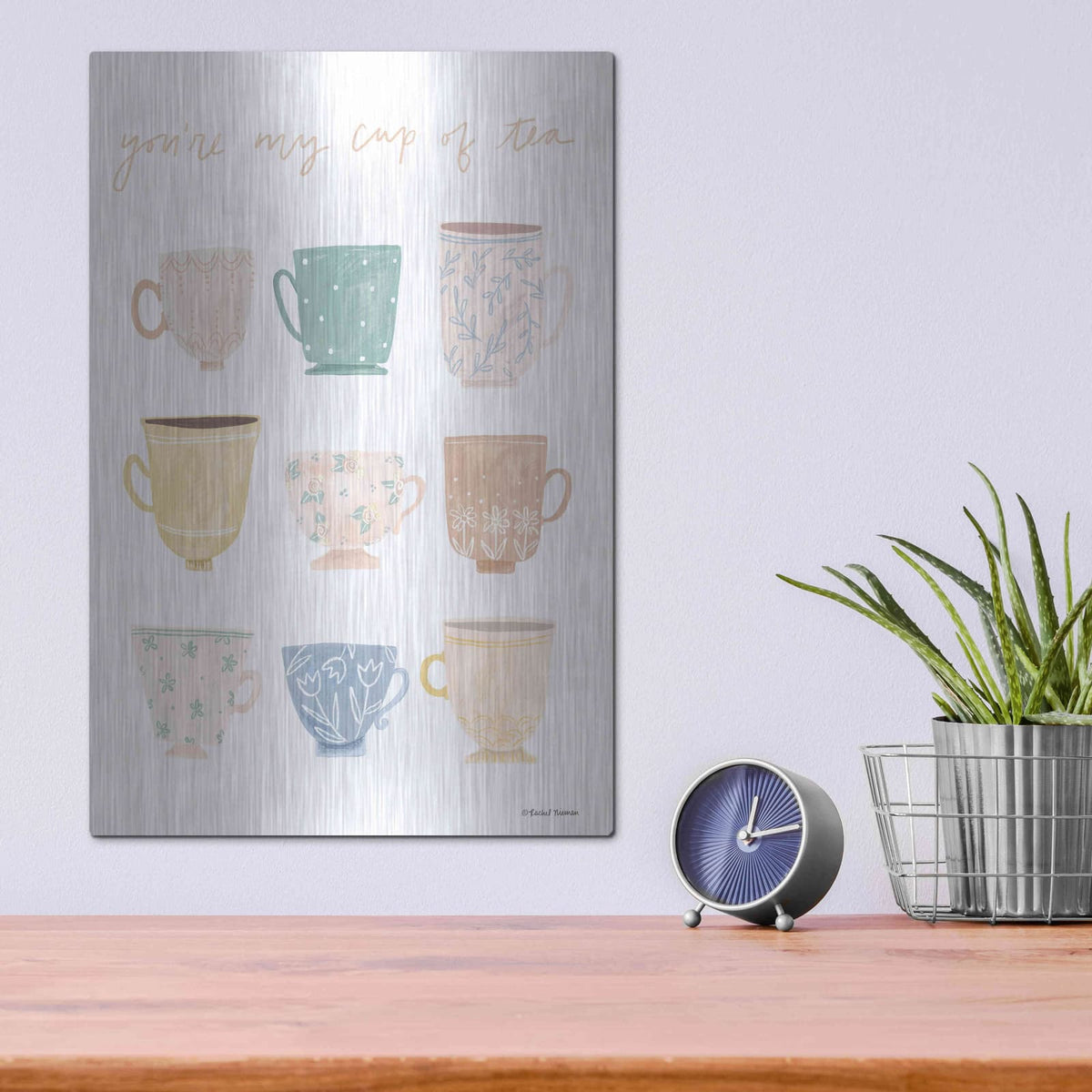 'You're My Cup of Tea' by Rachel Nieman – Metal Wall Art, 12x16 room view