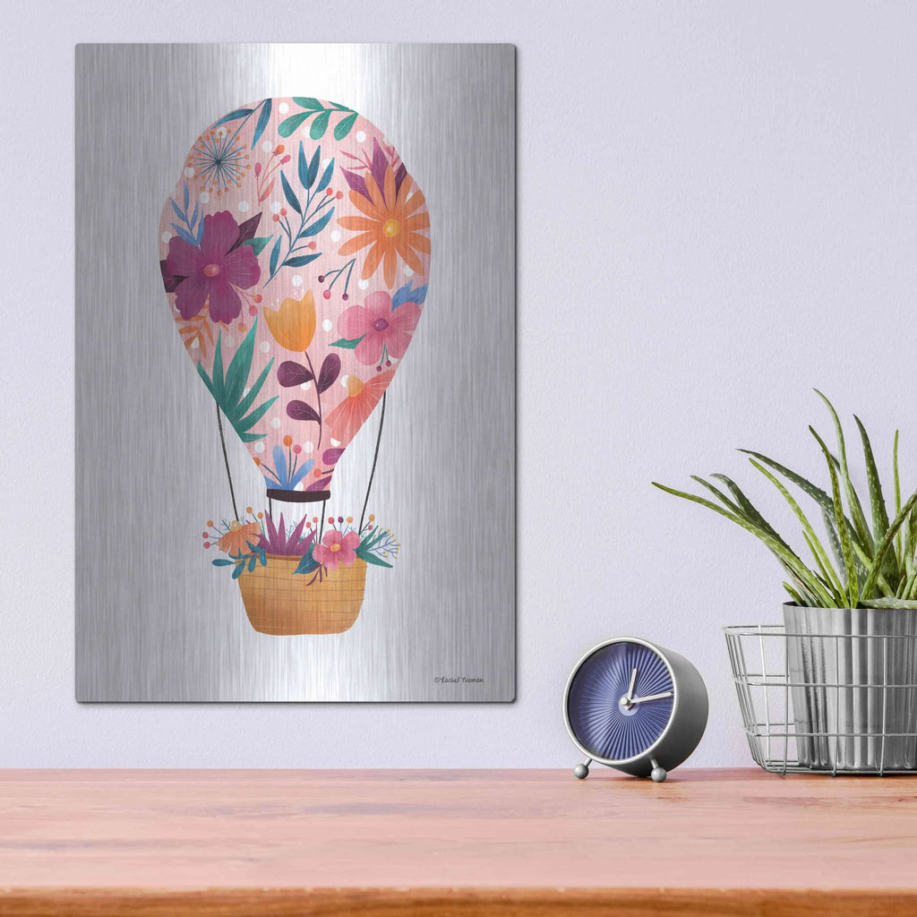 'Floral Ballooning' by Rachel Nieman – Metal Wall Art, 12x16 room view