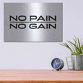 'No Pain, No Gain' by Susan Ball – Metal Wall Art, 16x12 room view