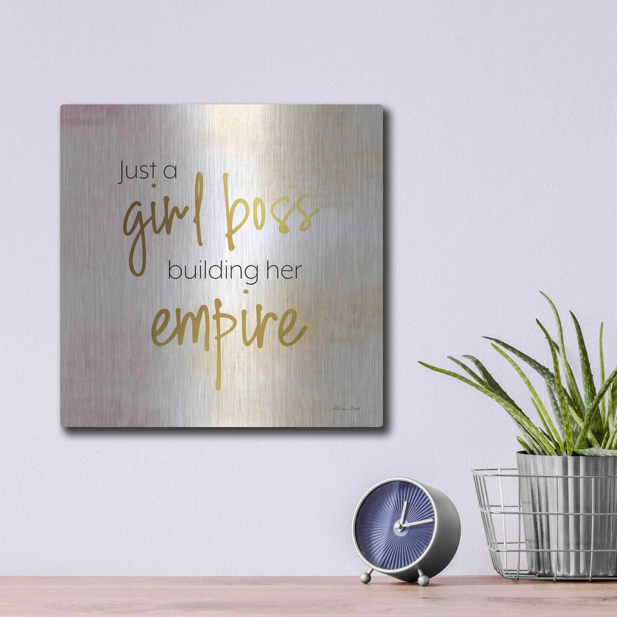 'Girl Boss' by Susan Ball – Metal Wall Art, 12x12 room view
