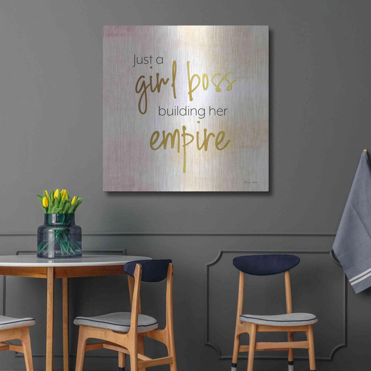 'Girl Boss' by Susan Ball – Metal Wall Art, 36x36 room view
