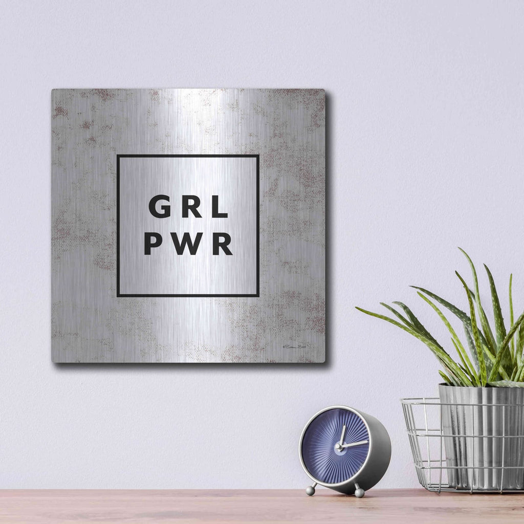 'GRL PWR' by Susan Ball – Metal Wall Art, 12x12 room view