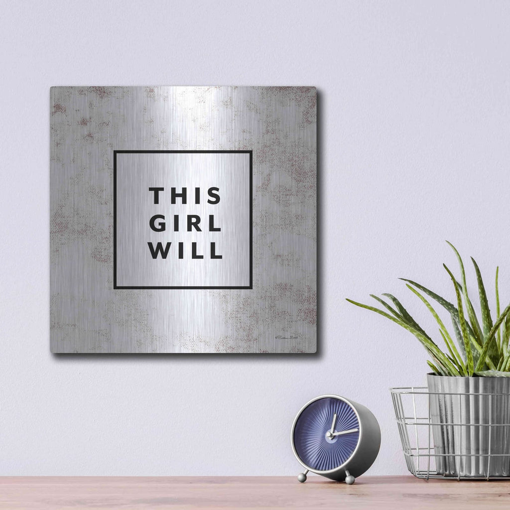 'This Girl Will' by Susan Ball – Metal Wall Art, 12x12 room view