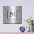 'This Girl Will' by Susan Ball – Metal Wall Art, 12x12 room view