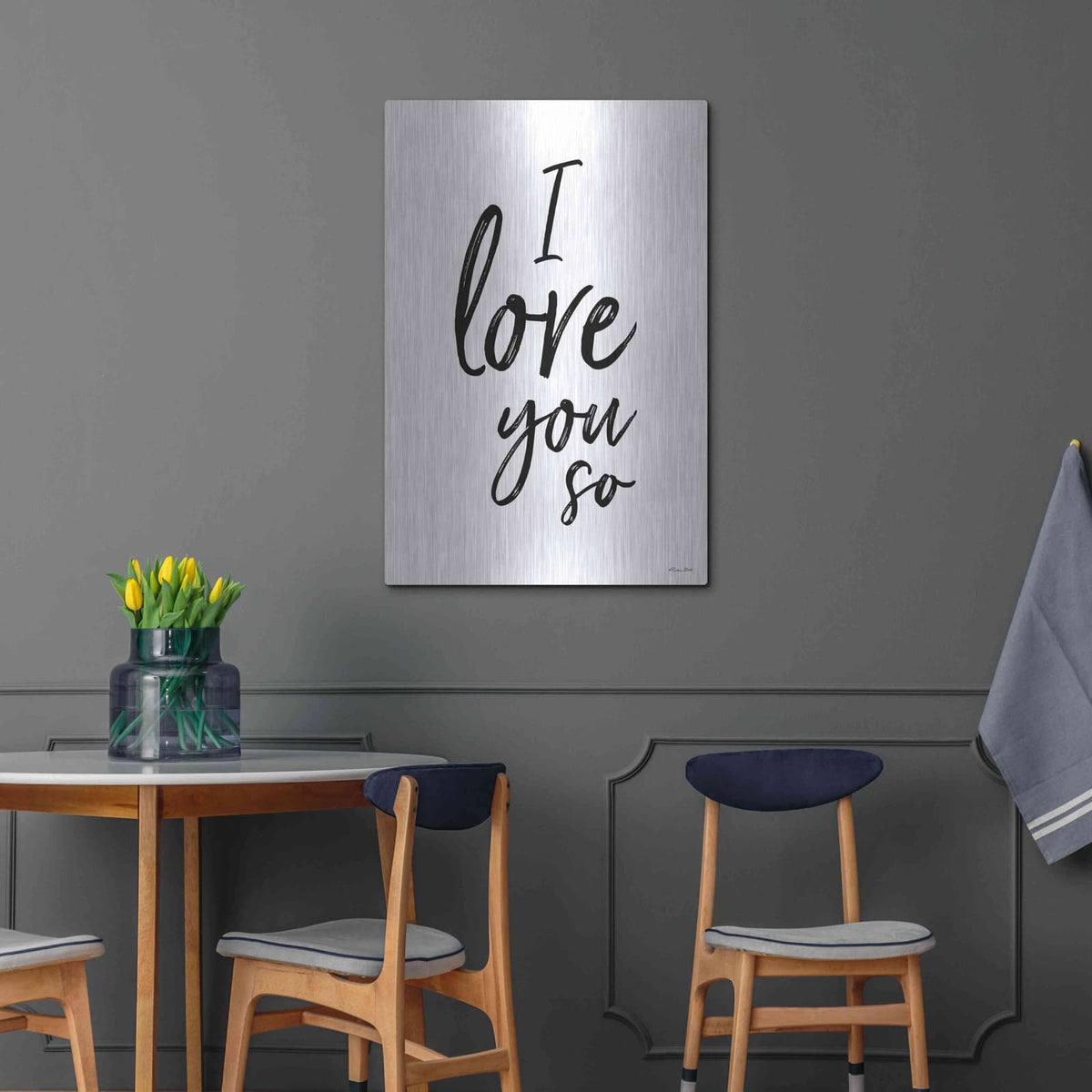 'I Love You So' by Susan Ball – Metal Wall Art, 24x36 room view