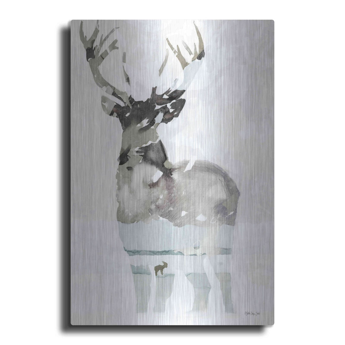 'Elk Impression 1' by Stellar Design Studio – Metal Wall Art